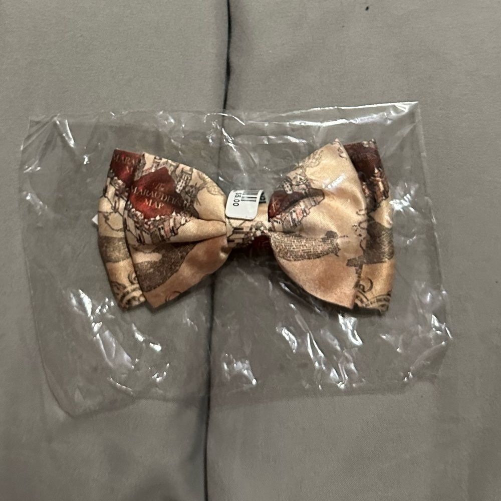 Harry Potter Marauder's Map Hair Bow NWT